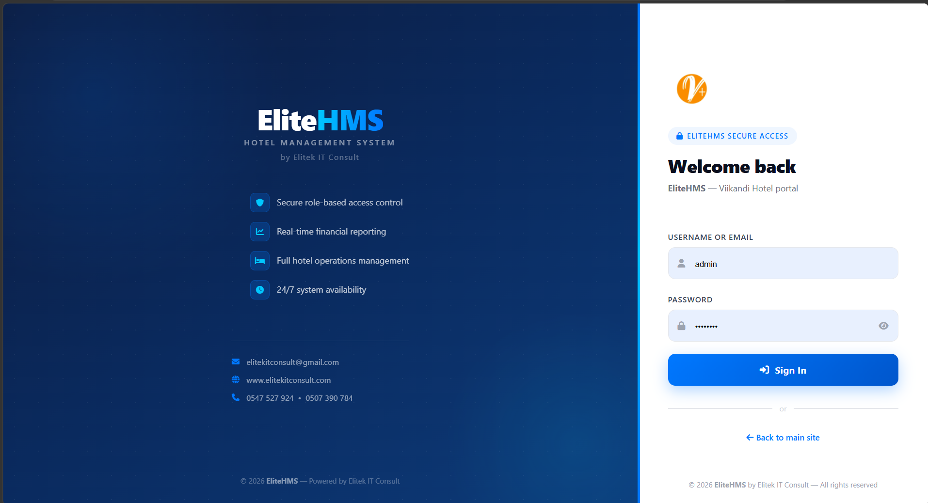 EliteHMS System